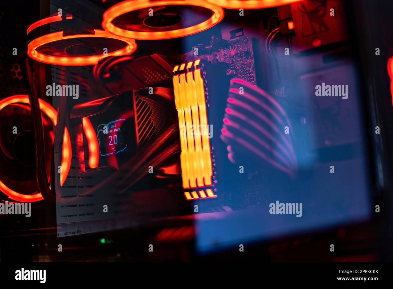 Composants RGB Gaming PC Banque D'Images