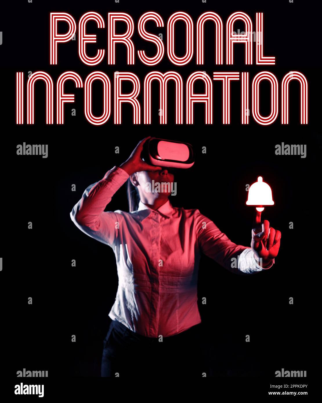 Texte indiquant les informations personnelles de l'inspiration. Concept Internet informations enregistrées sur une personne identifiable Banque D'Images