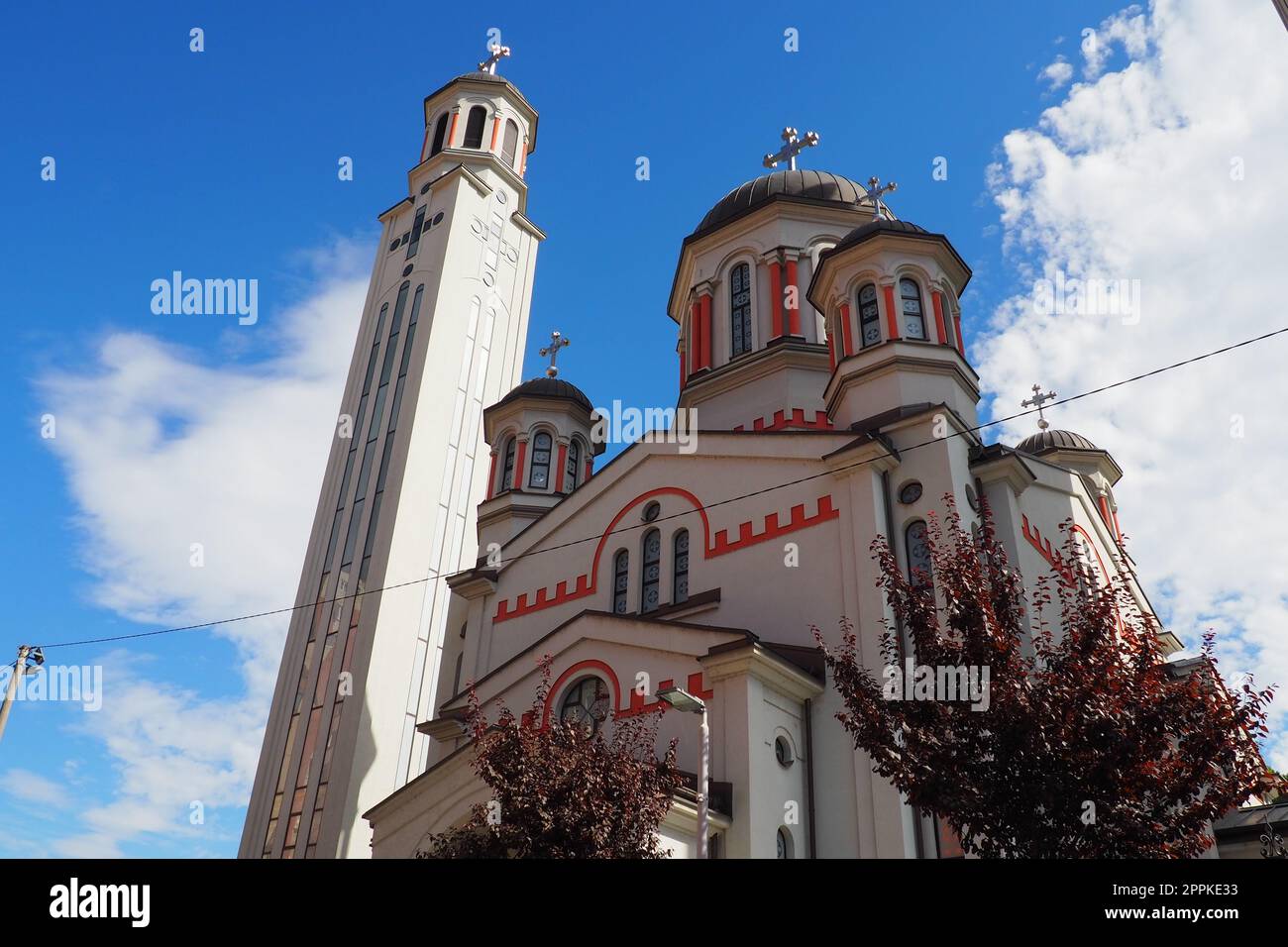 Zvornik, Bosnie-Herzégovine, 1 octobre 2022 la cathédrale de la Nativité de la Bienheureuse Vierge Marie à Zvornik de l'éparchie de Zvornik-Tuzla est la principale et la plus grande église orthodoxe de Zvornik Banque D'Images