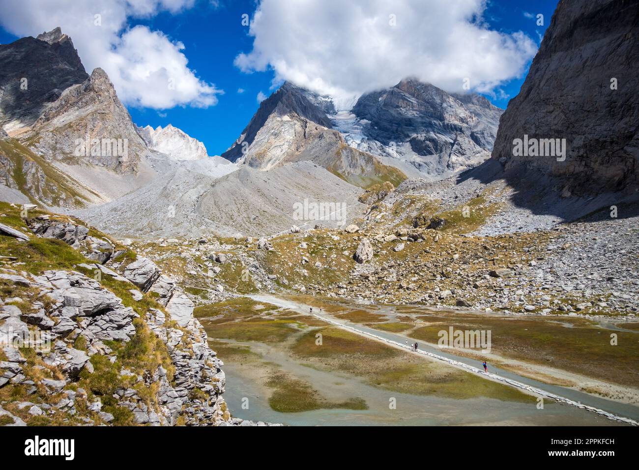 Lac de la vache, Lac des Vachs, dans le Parc national de la Vanoise, France Banque D'Images