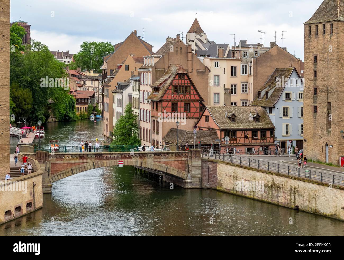 Autour des ponts couverts à Strasbourg Banque D'Images