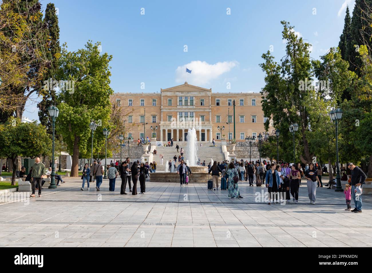 Place Syntagma et Parlement hellénique Banque D'Images
