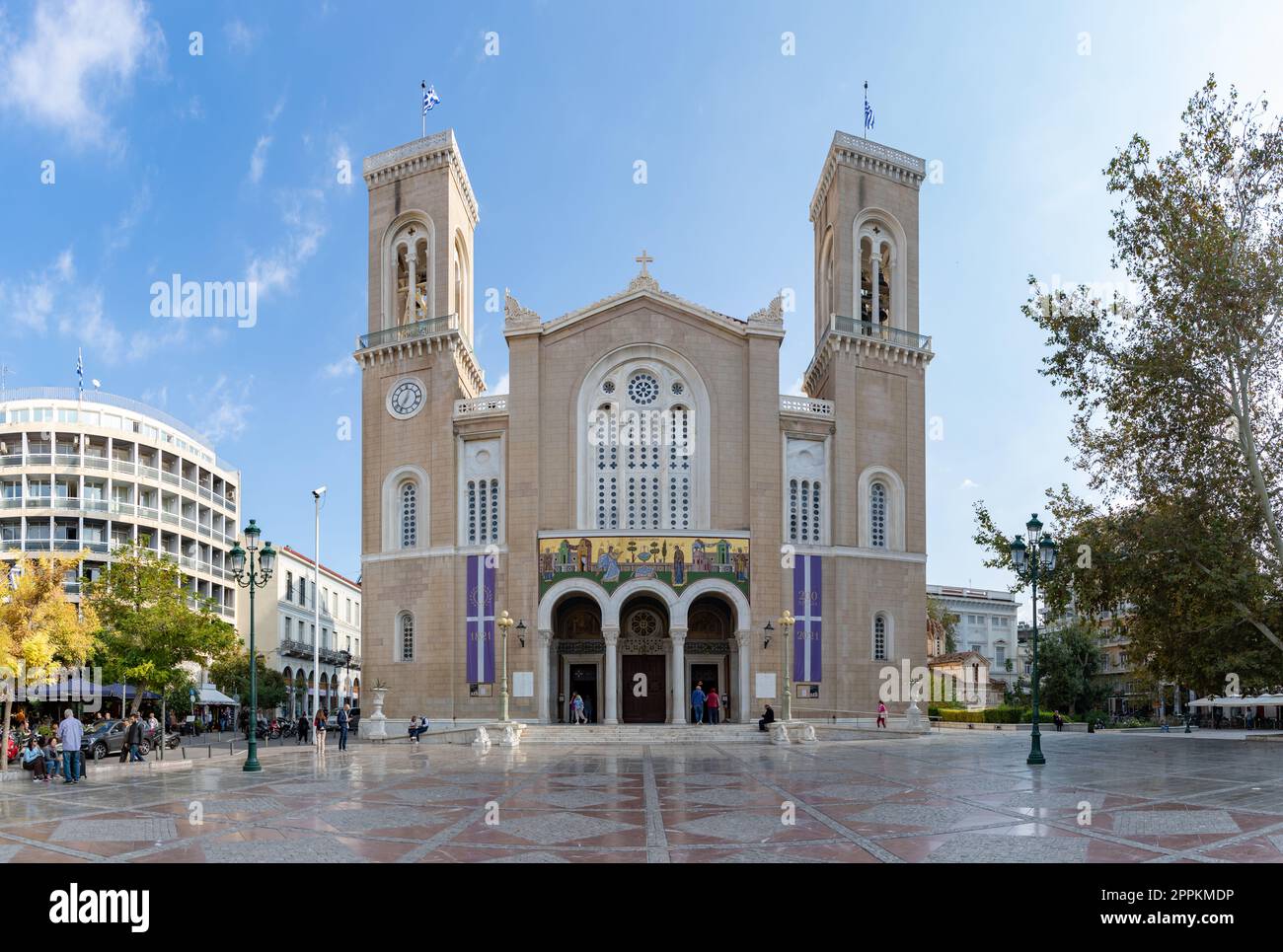 Cathédrale métropolitaine d'Athènes Banque D'Images