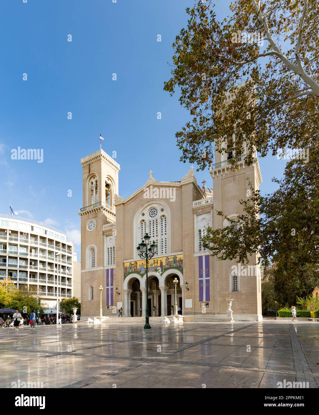 Cathédrale métropolitaine d'Athènes Banque D'Images