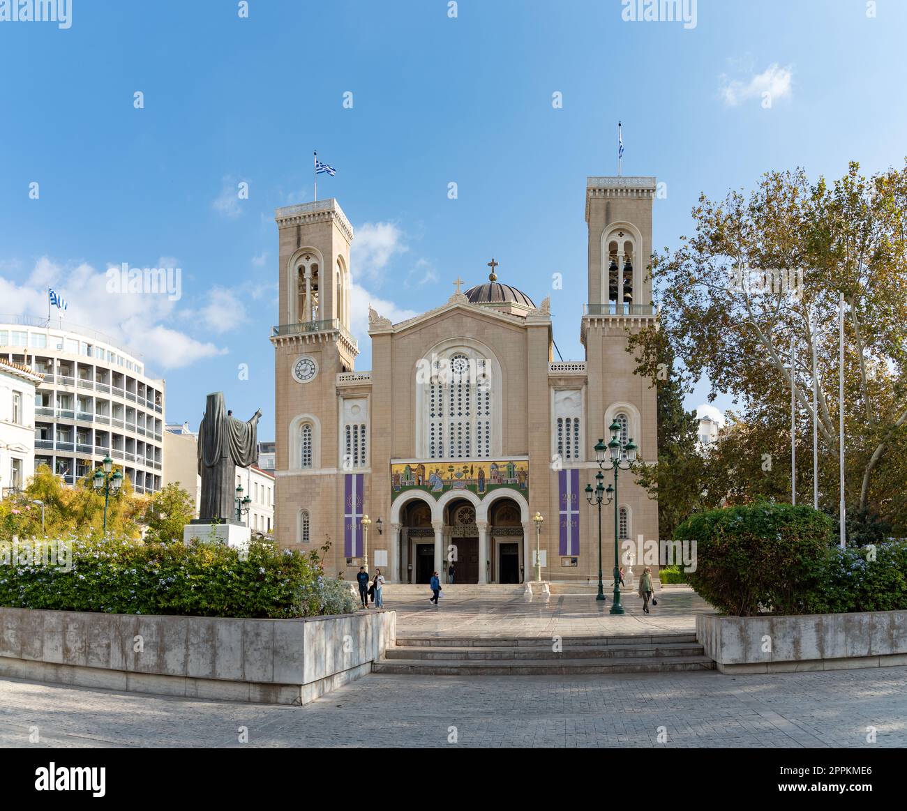 Cathédrale métropolitaine d'Athènes Banque D'Images