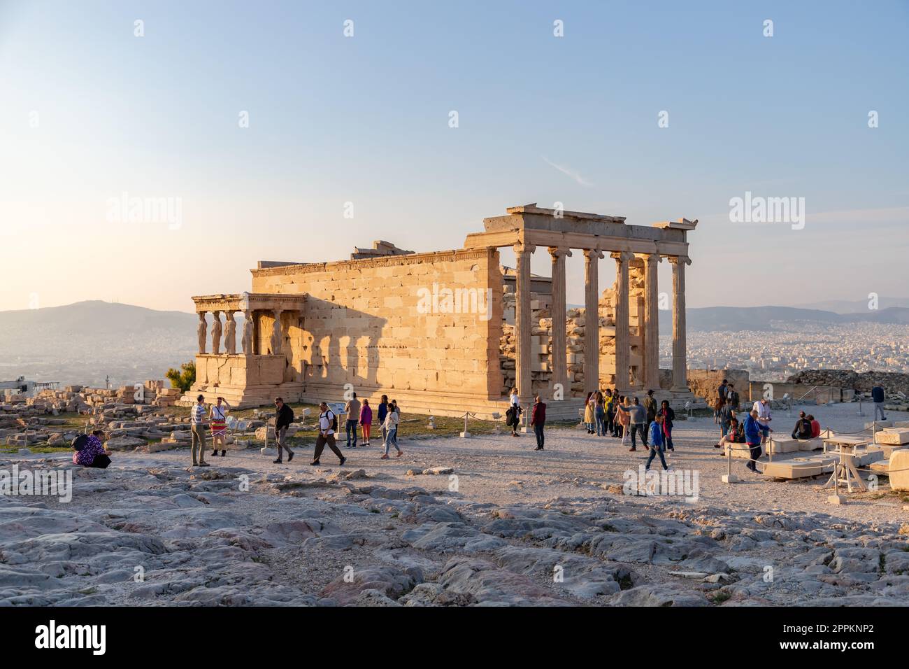 Acropole d'Athènes - Erechtheion Banque D'Images