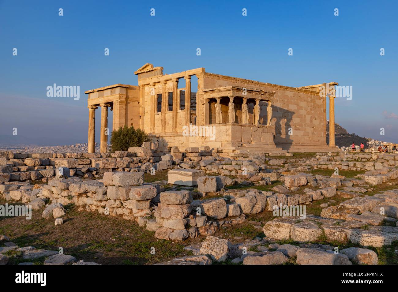 Acropole d'Athènes - Erechtheion Banque D'Images