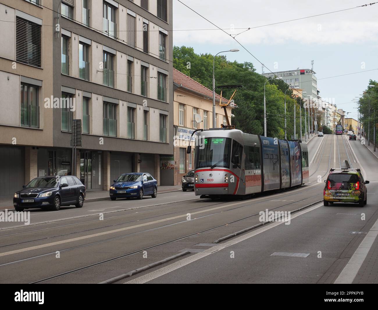 Tram à Brno Banque D'Images