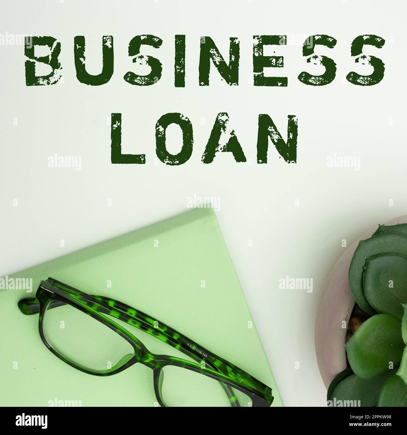 Légende conceptuelle Business Loan. Internet concept crédit hypothécaire aide financière avances de fonds dette Banque D'Images