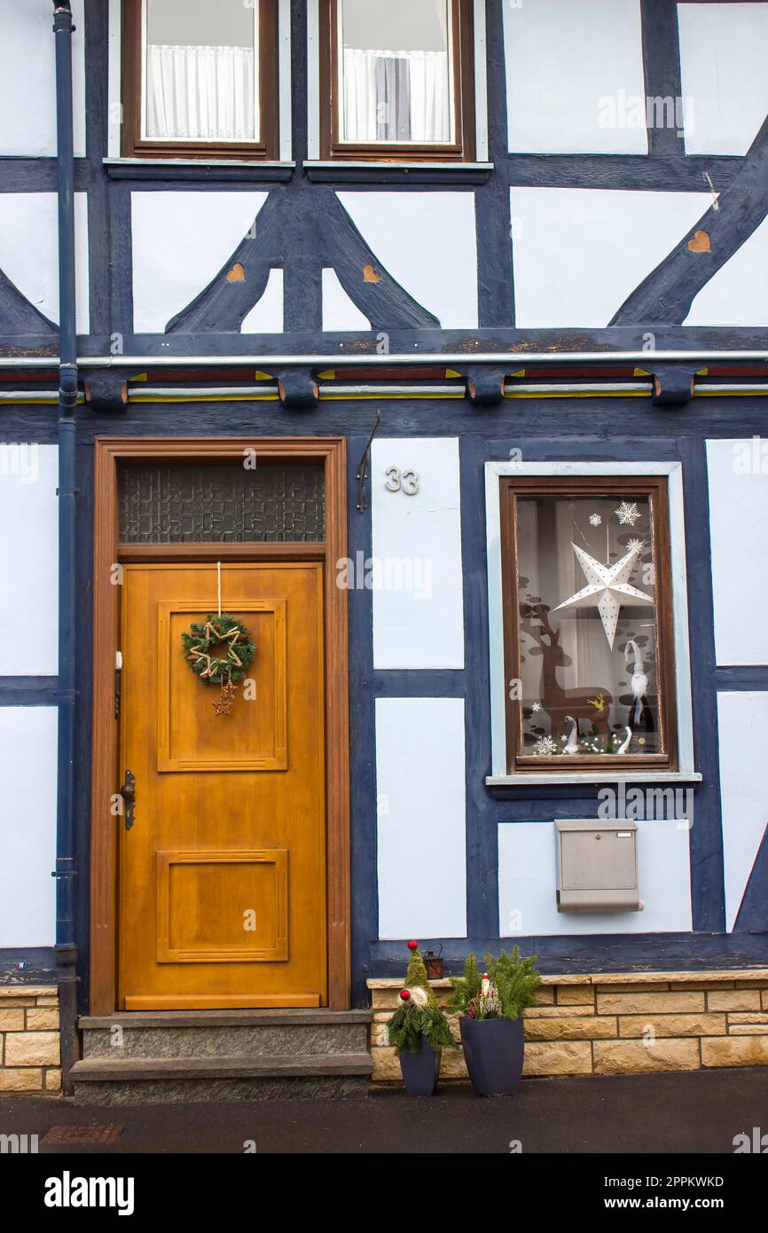 Ancienne maison à Bad Sooden-Allendorf dans la vallée de Werra en Allemagne, Hessen Banque D'Images