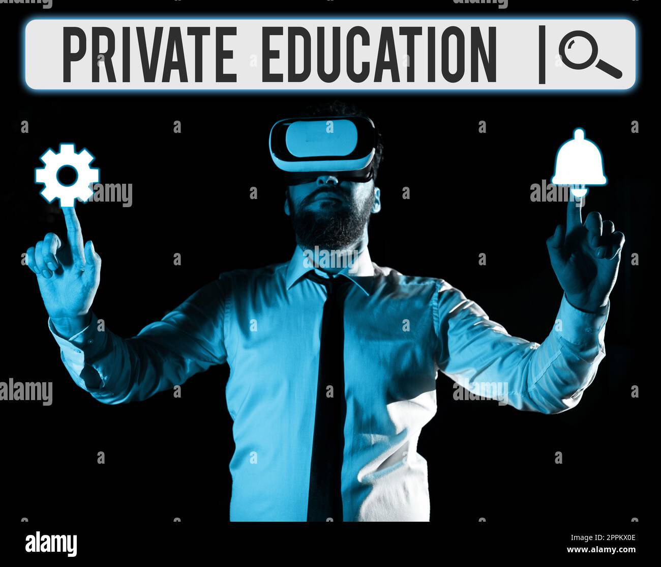 Écriture affichant du texte éducation privée. Mot pour appartenance à une personne ou à un groupe particulier Banque D'Images