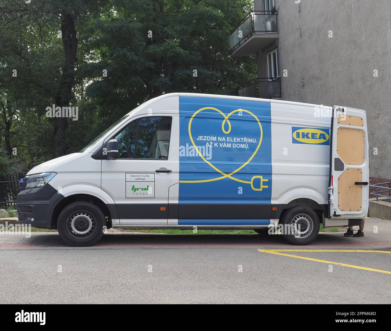 Camionnette IKEA à Brno Banque D'Images