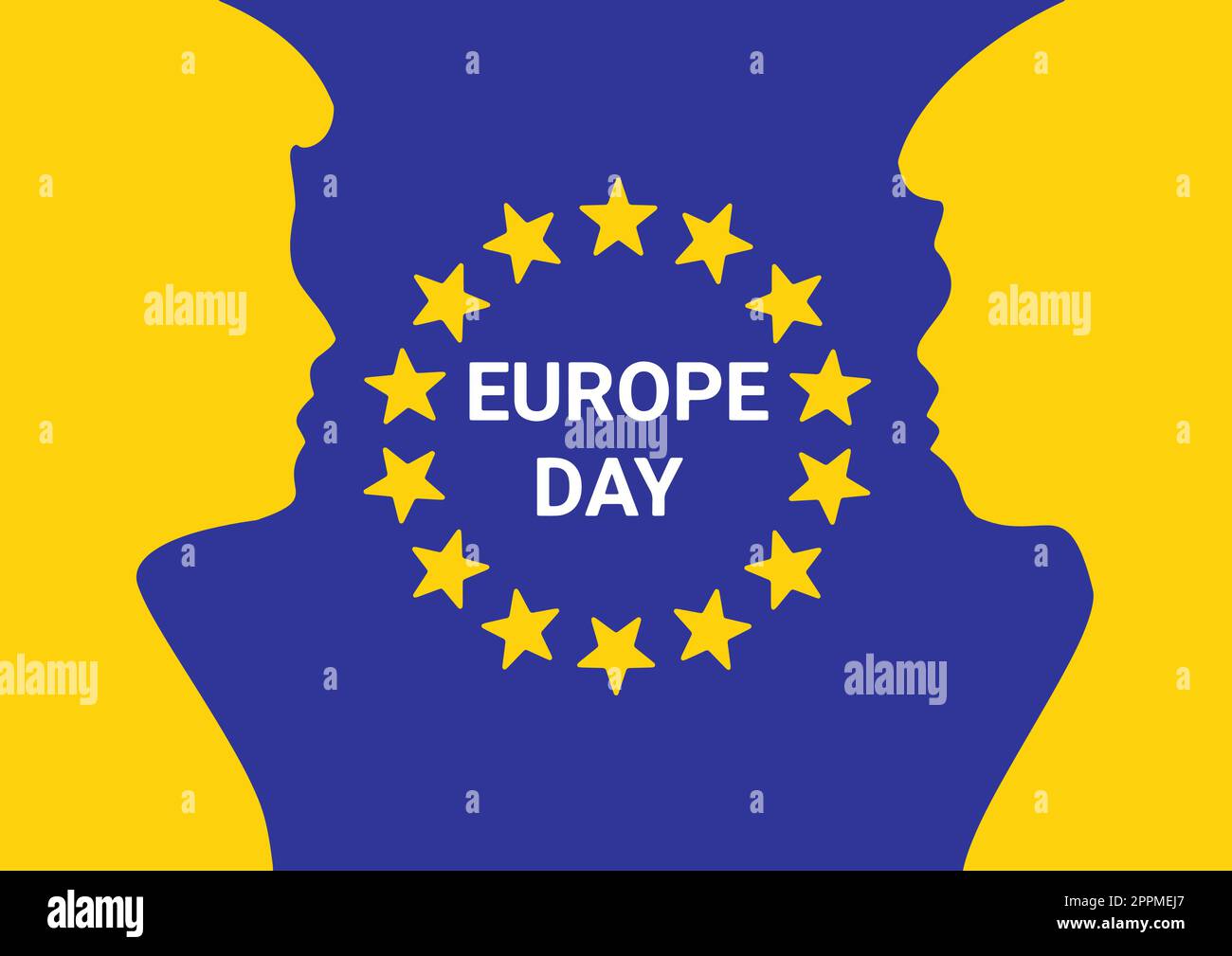 Design vectoriel de la Journée de l'Europe pour bannière, arrière-plan, affiche ou prospectus. Illustration vectorielle Illustration de Vecteur