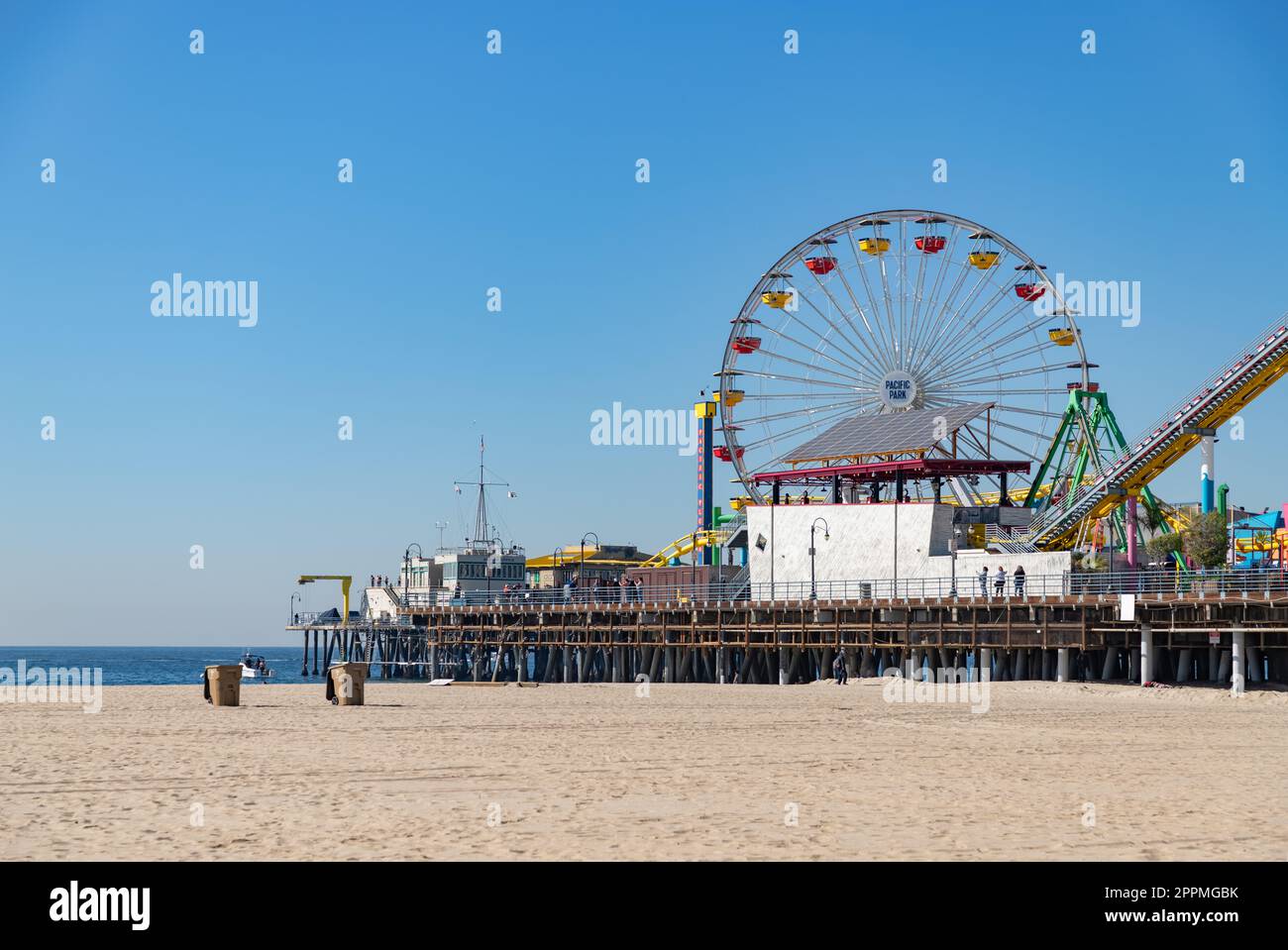 Pacific Wheel et Santa Monica Pier Banque D'Images
