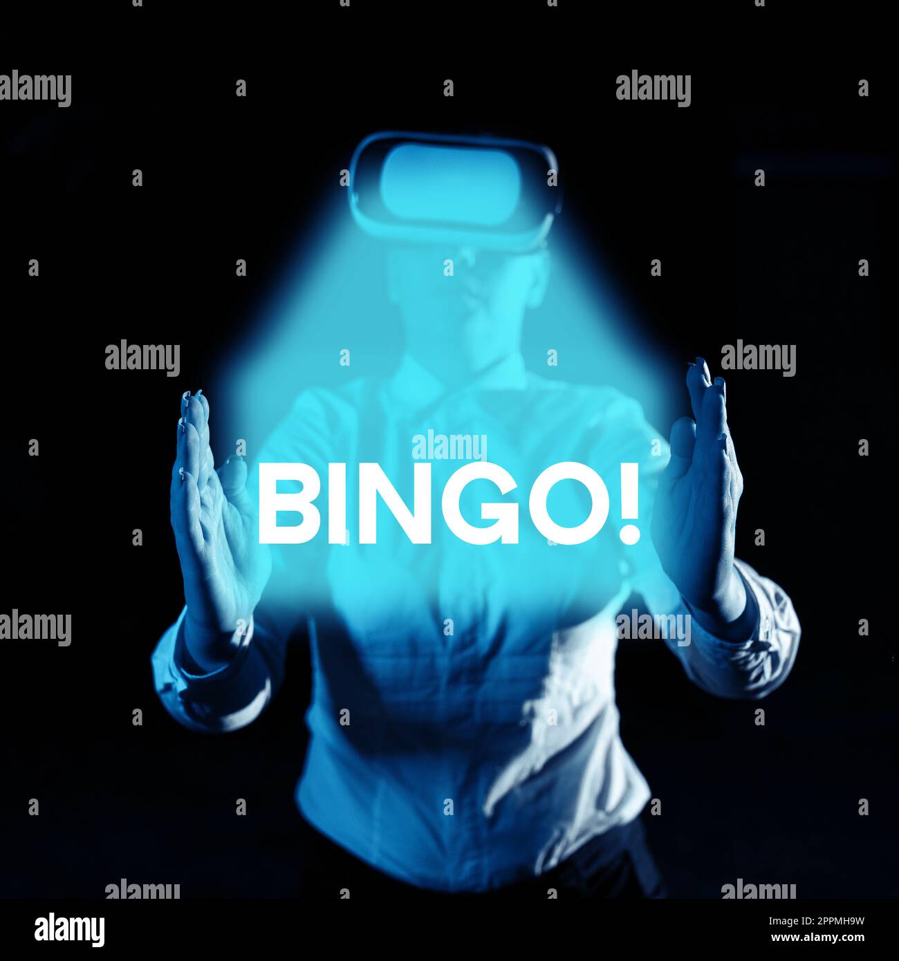 Écriture affichage de texte Bingo. Mot pour le jeu de hasard dans lequel chaque joueur correspond aux numéros imprimés Banque D'Images