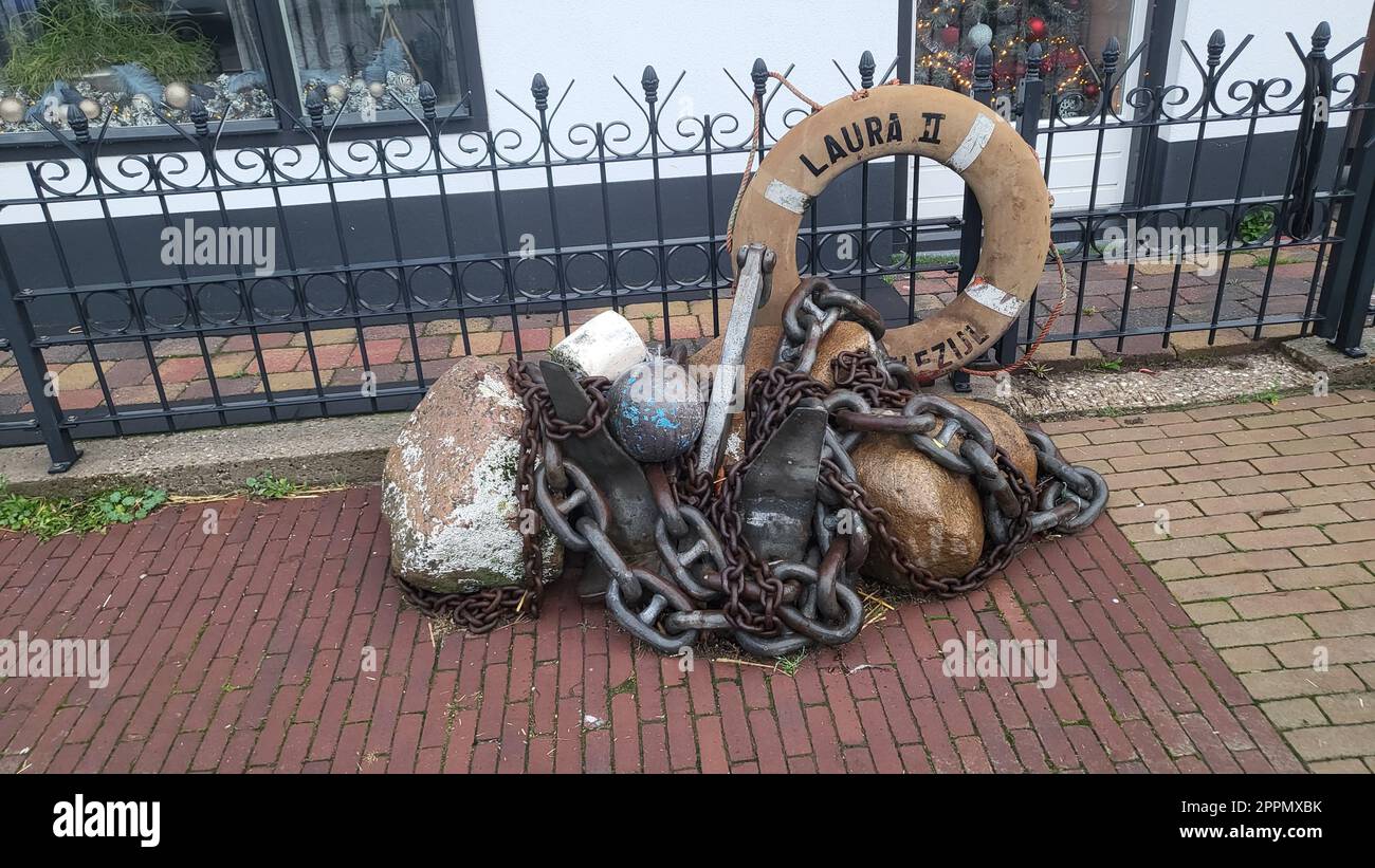 Visiter la ville d'Urk dans un mobil-home. Banque D'Images