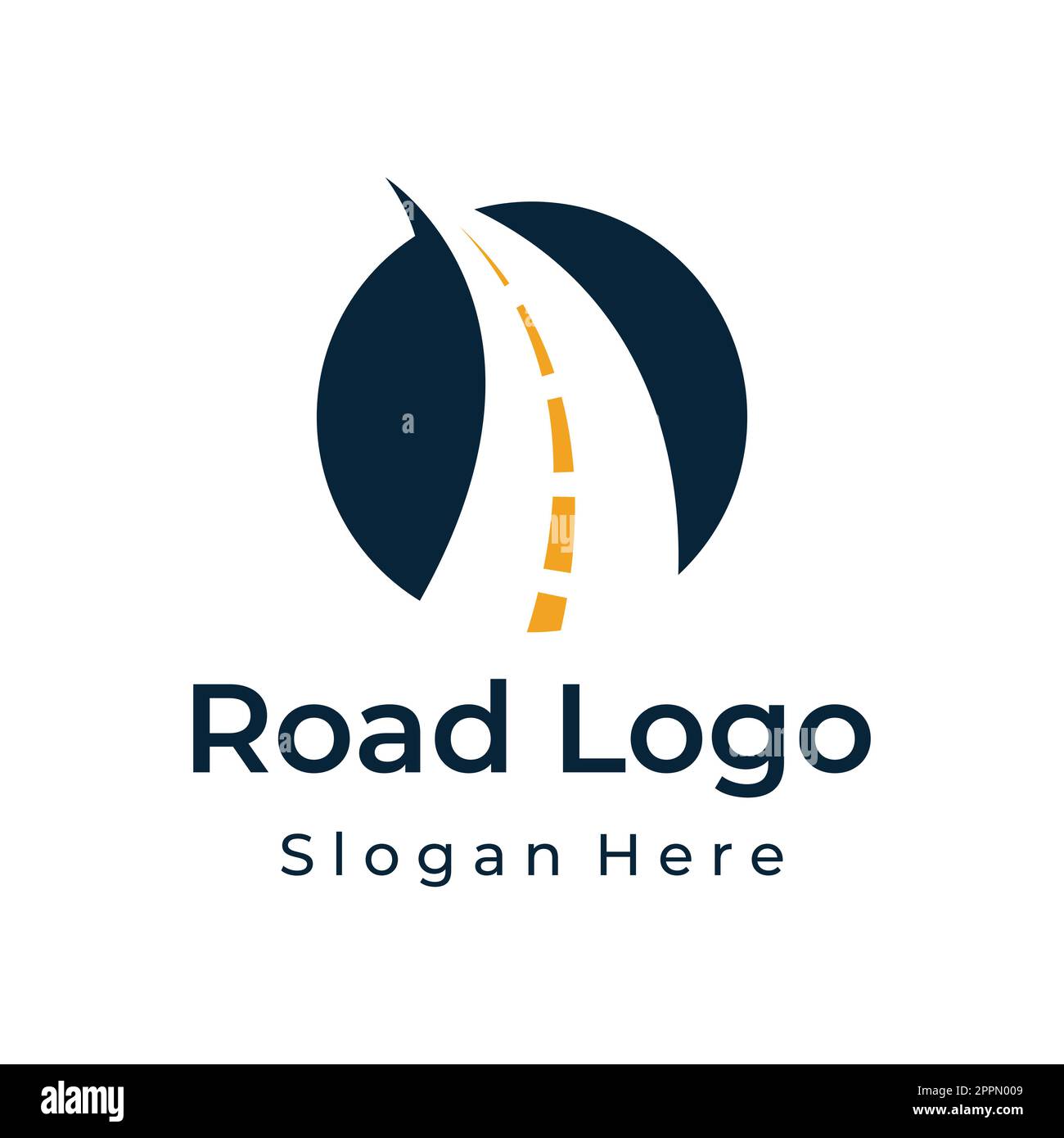 Modèle de conception de logo autoroute, route asphaltée, trafic.logo ...