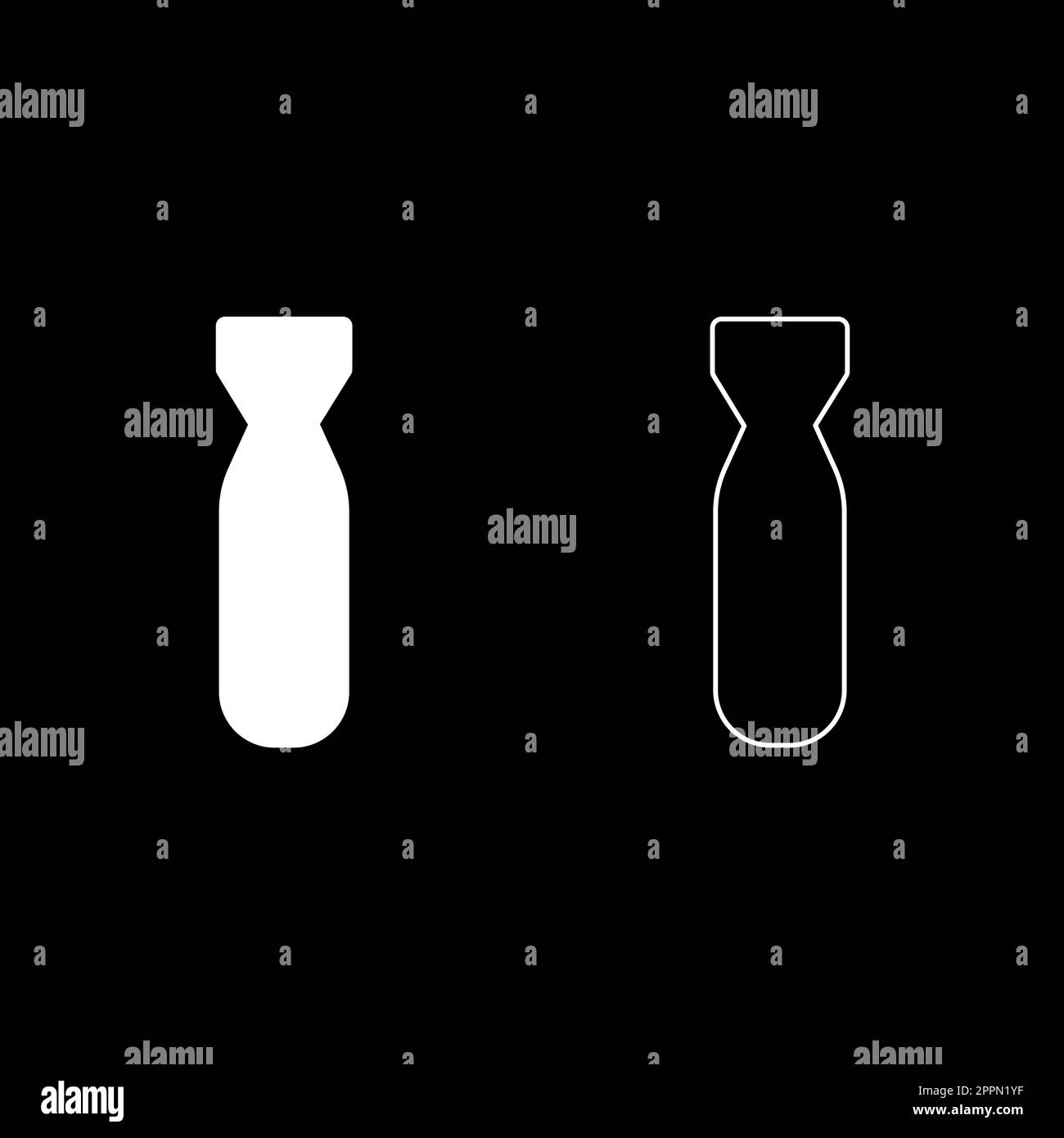 Icône de kit d'air de bombe couleur blanche vecteur illustration image plein contour ligne de contour mince à plat Illustration de Vecteur