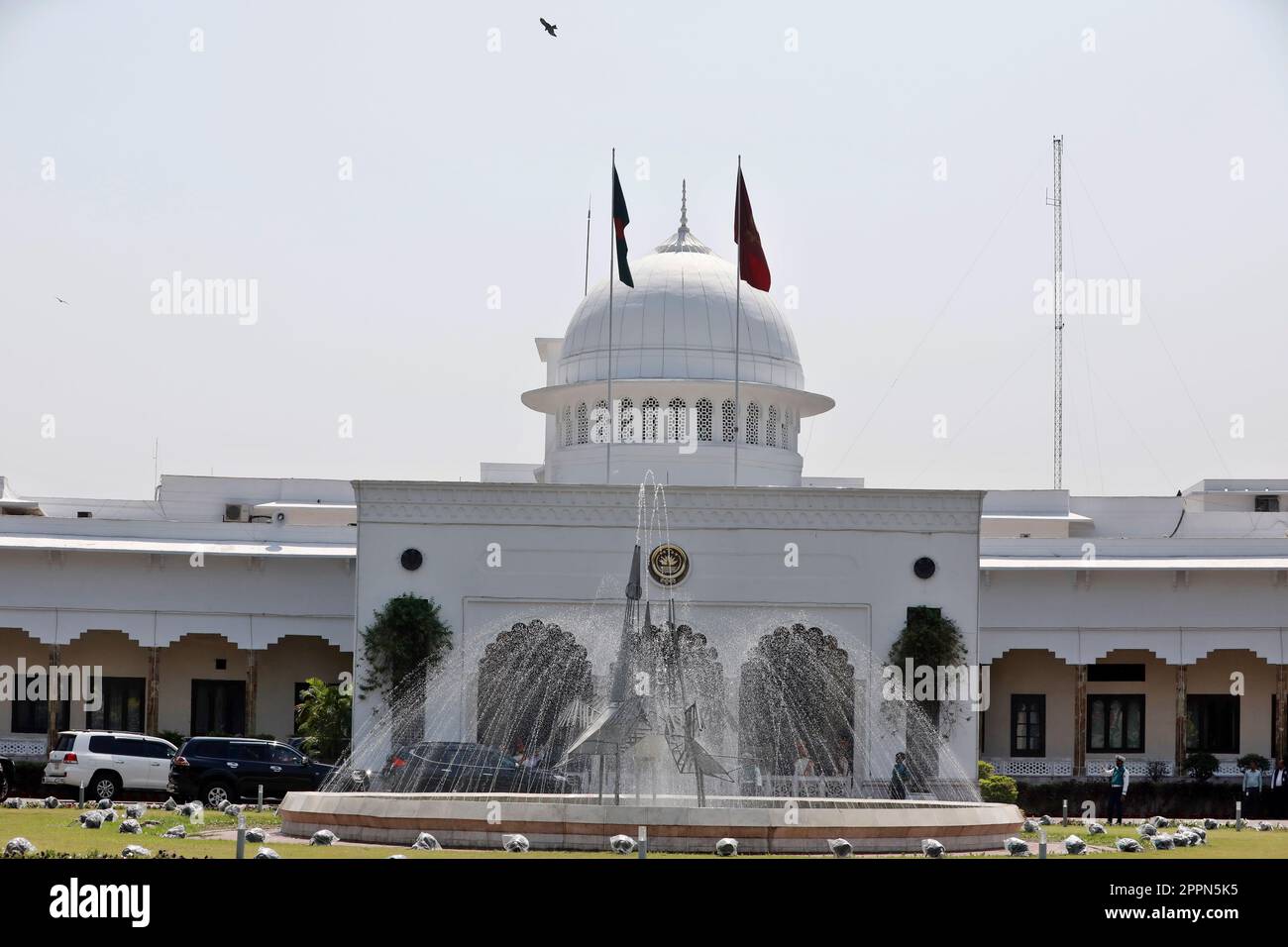 Dhaka, Bangladesh - 24 avril 2023 : le Bangabhaban, Bangabhaban est la résidence officielle et le lieu de travail principal du président du Bangladesh, le DHA Banque D'Images