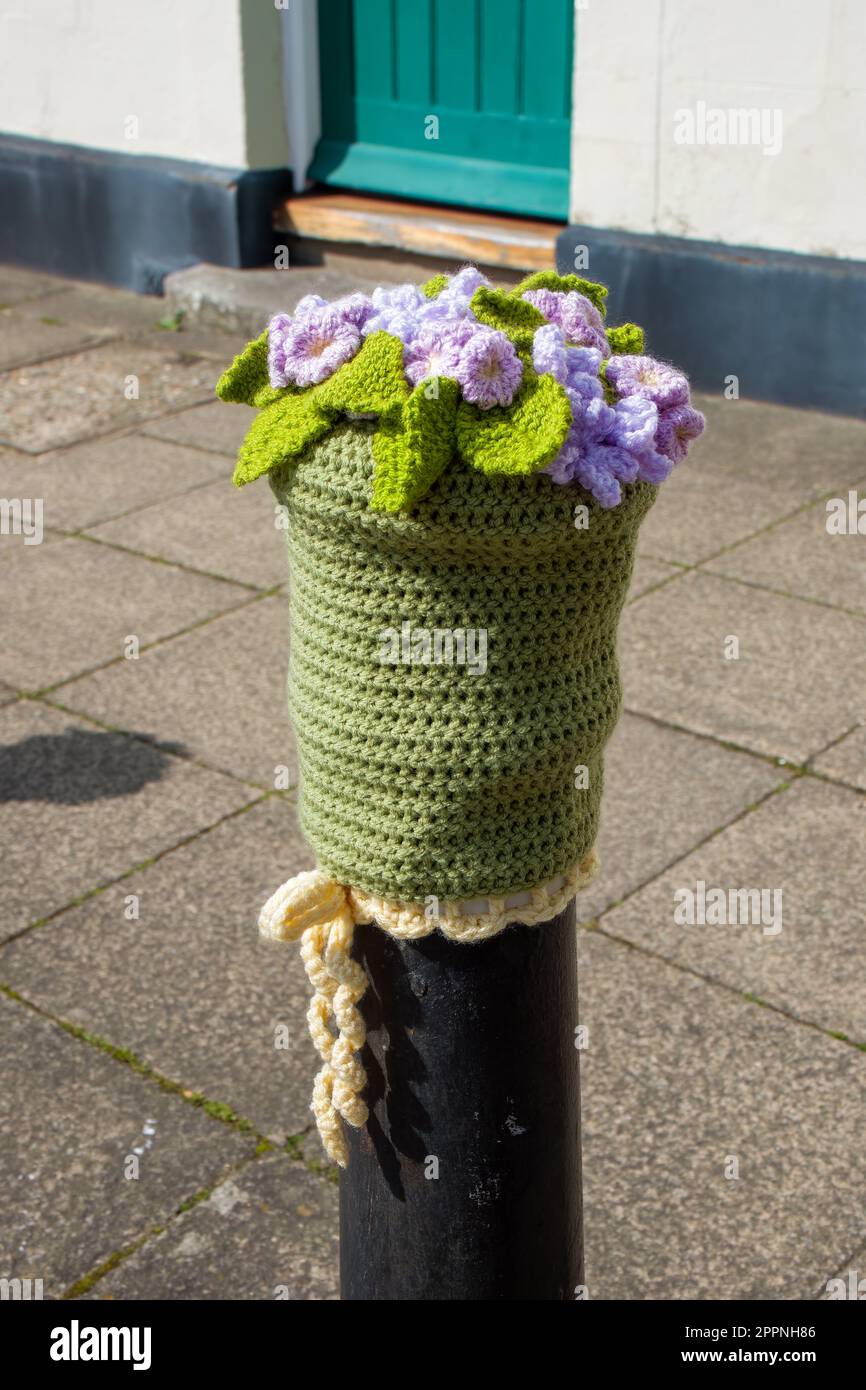 Joli surmatelas à fleurs dans le Titchfield Hampshire en Angleterre pour les fêtes de pâques Banque D'Images