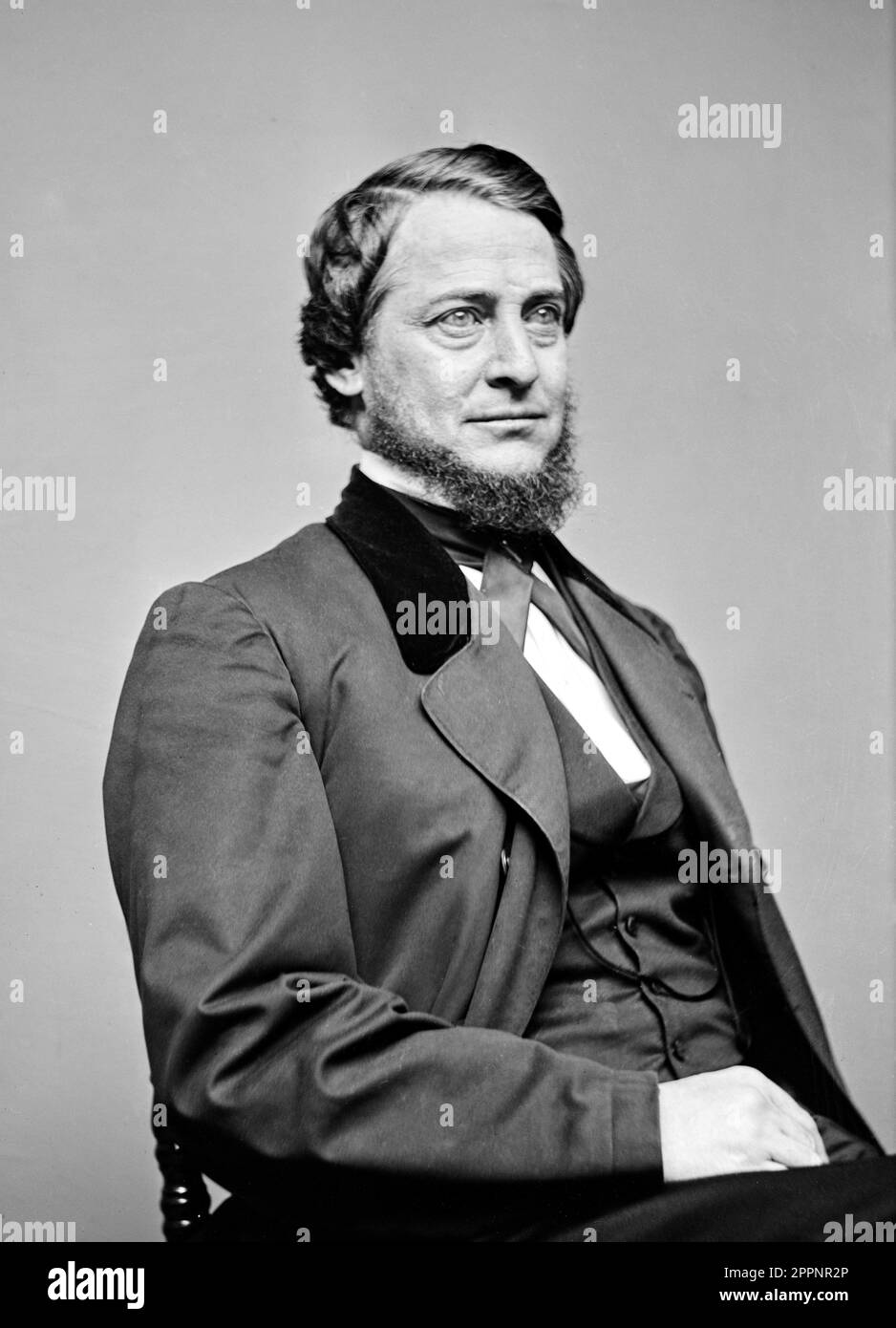 Clément Vallandigham. Portrait de l'avocat et homme politique américain, Clement Laird Vallandigham (1820-1871) par Mathew Brady Studio, c. 1860-70 Banque D'Images Clément Vallandigham. Portrait de l'avocat et homme politique américain, Clement Laird Vallandigham (1820-1871) par Mathew Brady Studio, c. 1860-70 Banque D'Images