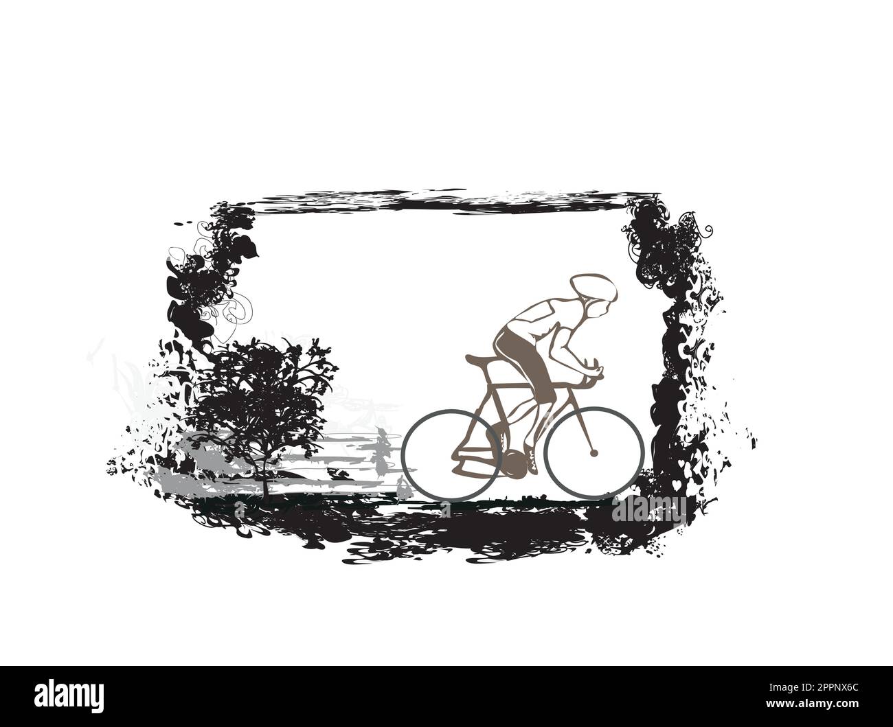 Grunge vélo Poster Illustration de Vecteur