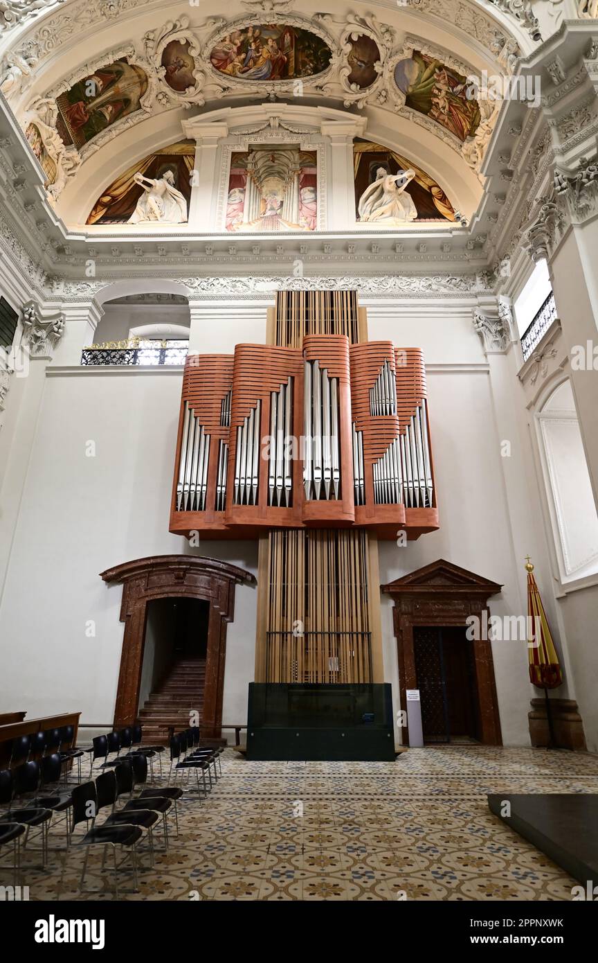 Mariazell, Styrie, Autriche. Vue intérieure sur la basilique Mariazell. L'orgue Mariazell Banque D'Images