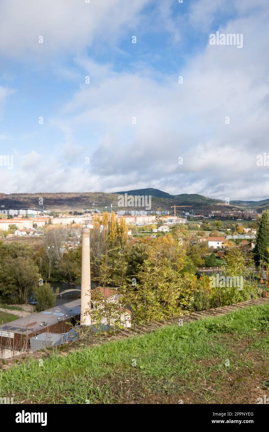 Vue du parc au Centro de Interpretación de las Fortificaciones de Pampelune en automne, Pampelune, pays Basque Banque D'Images