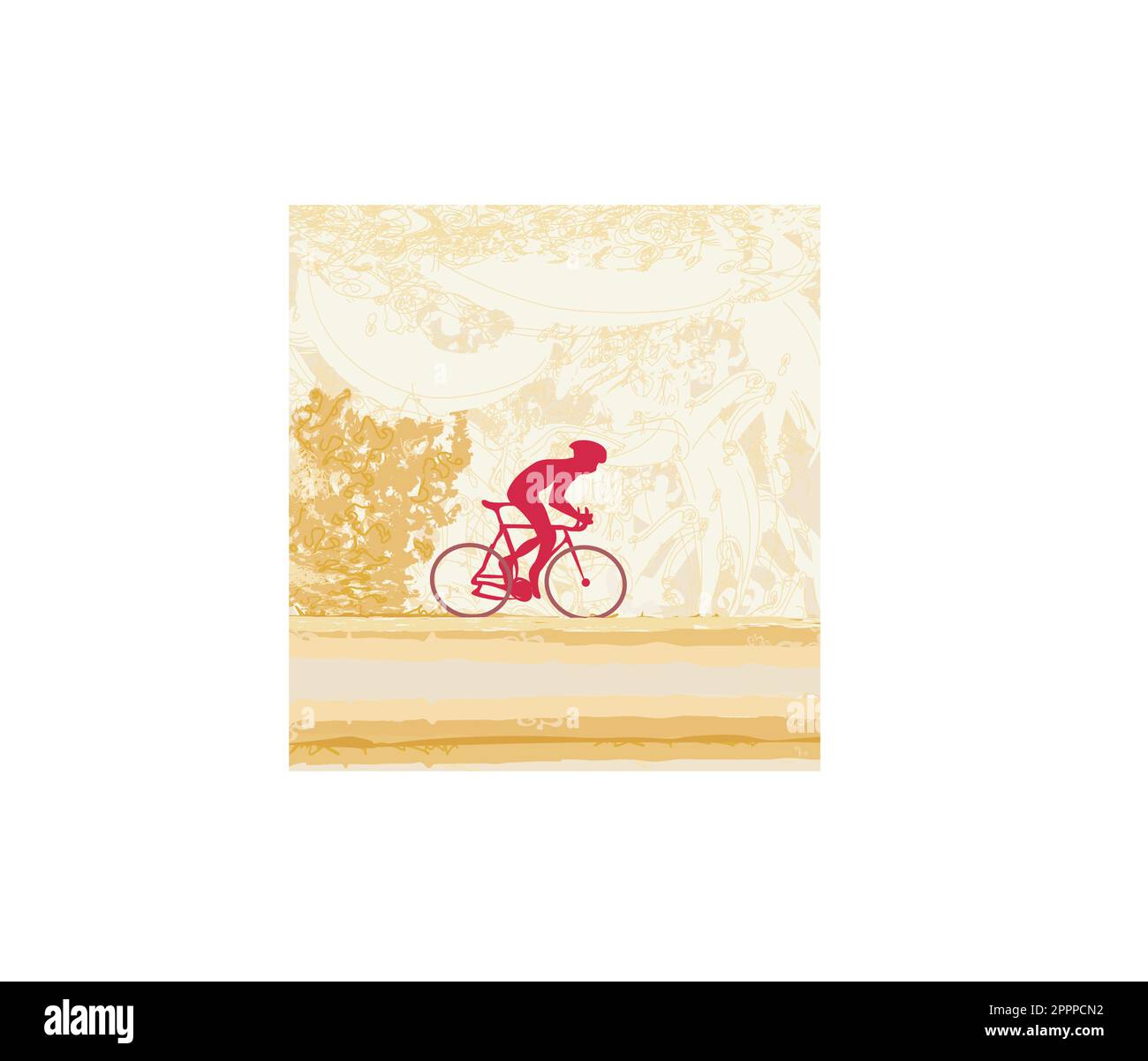 Randonnée à Vélo Grunge Modèle d'Affiche Illustration de Vecteur
