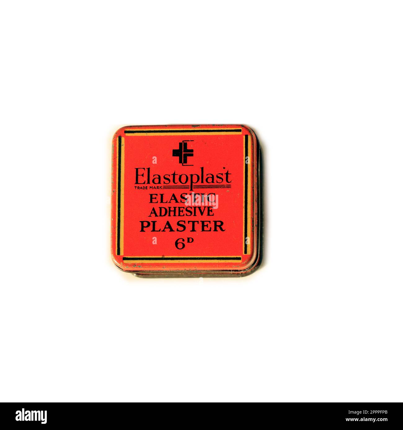 Étain vintage - pansements élastiques Elastoplast 1/2 po Banque D'Images