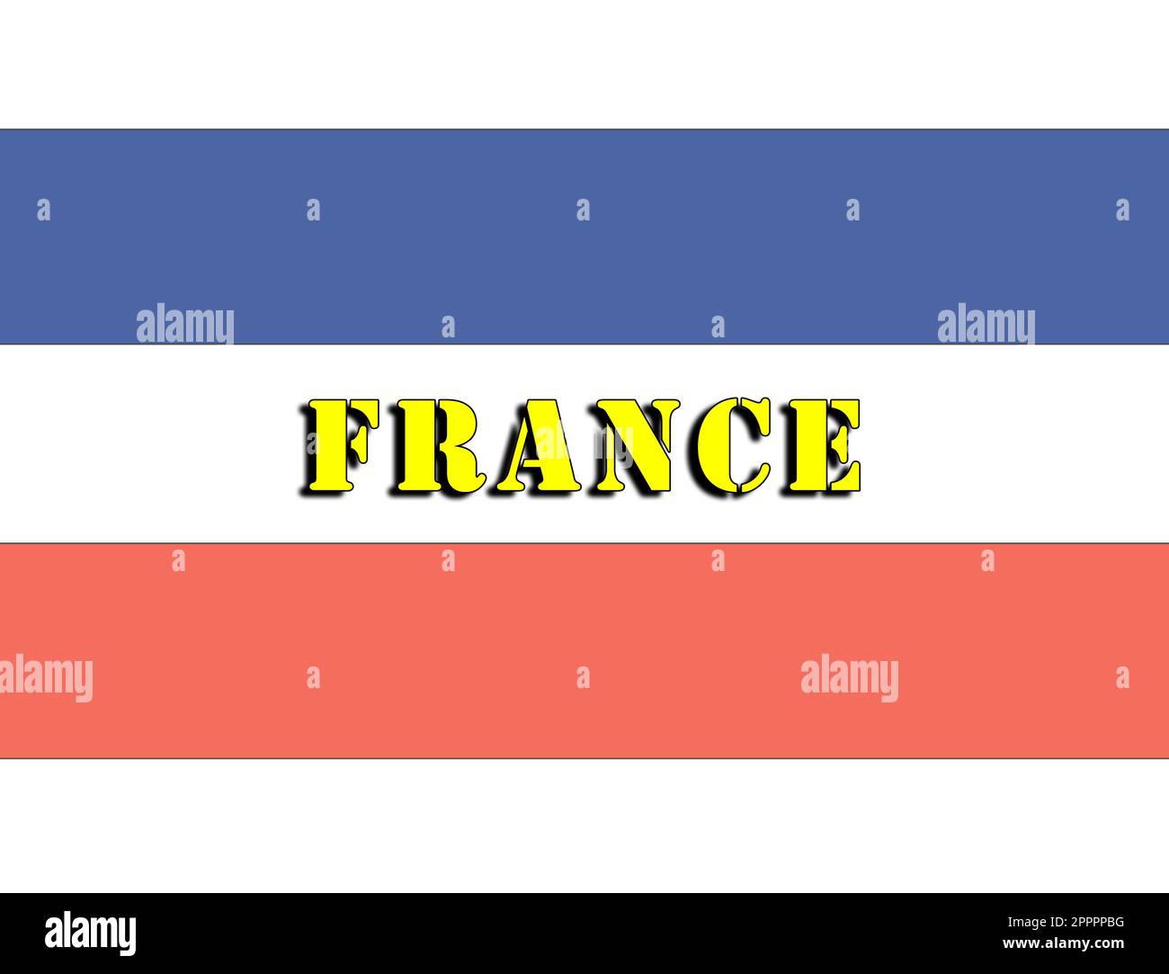france, les couleurs du drapeau la silhouette avec la france. La nation et l'économie sont au cœur de la communauté européenne, la zone euro. Banque D'Images