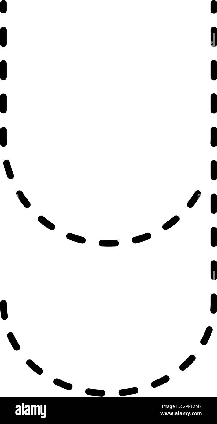 Traçage Alphabet minuscule petite lettre y élément de ligne pointillée de préécriture pour les enfants de maternelle, préscolaire et Montessori feuille de travail pour la pratique de l'écriture manuscrite. Illustration de Vecteur