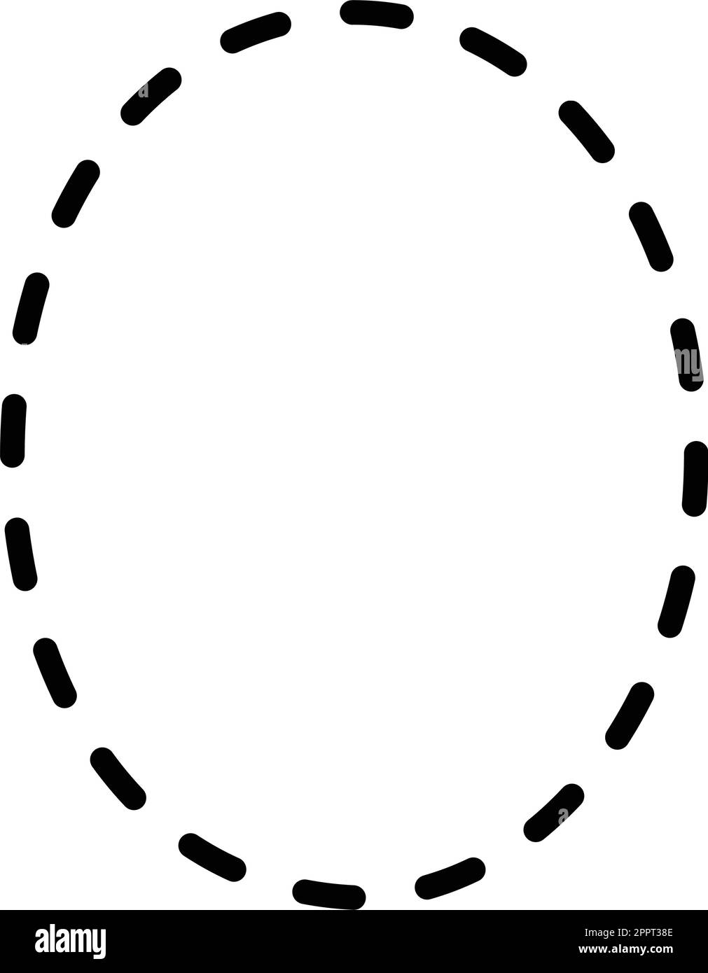 Tracé Alphabet minuscule petite lettre o préinscription ligne pointillée élément pour les enfants de maternelle, préscolaire et Montessori feuille de travail pour l'activité pratique de l'écriture manuscrite. Illustration de Vecteur