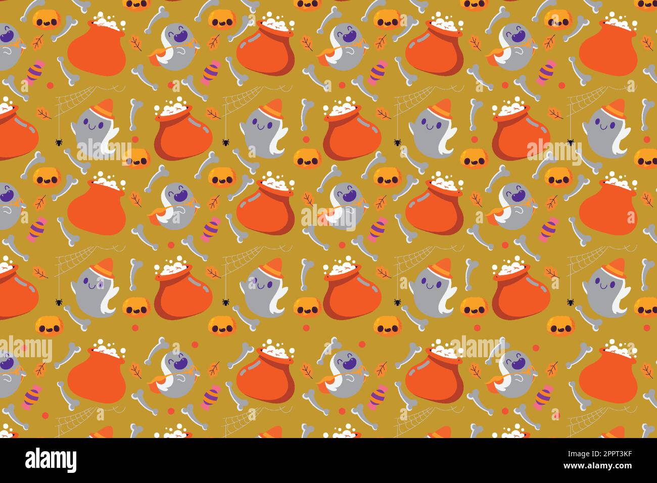 Halloween joli motif fantôme sans couture avec boo Illustration de Vecteur