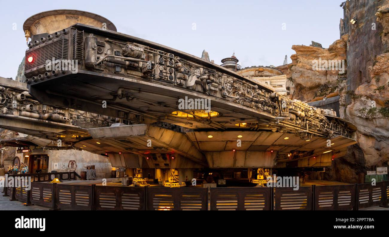 L'incroyable Millennium Falcon. Banque D'Images