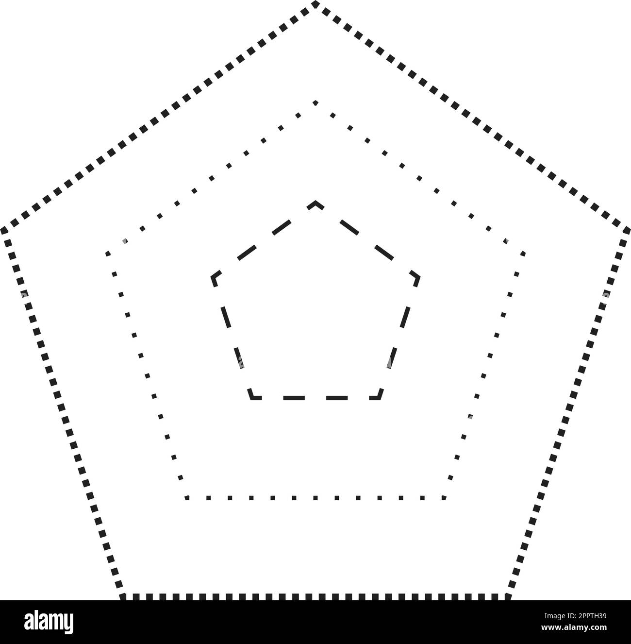 Traçage du pentagone Banque d'images noir et blanc - Alamy