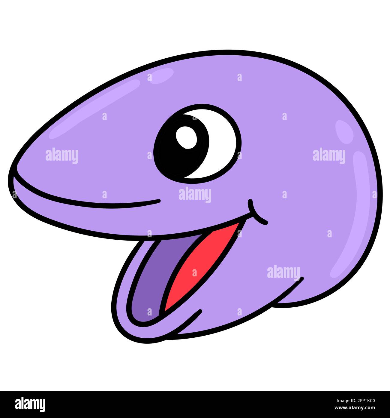 émoticônes d'expressions du visage riant heureux, koodle kawaii. icône doodle Illustration de Vecteur