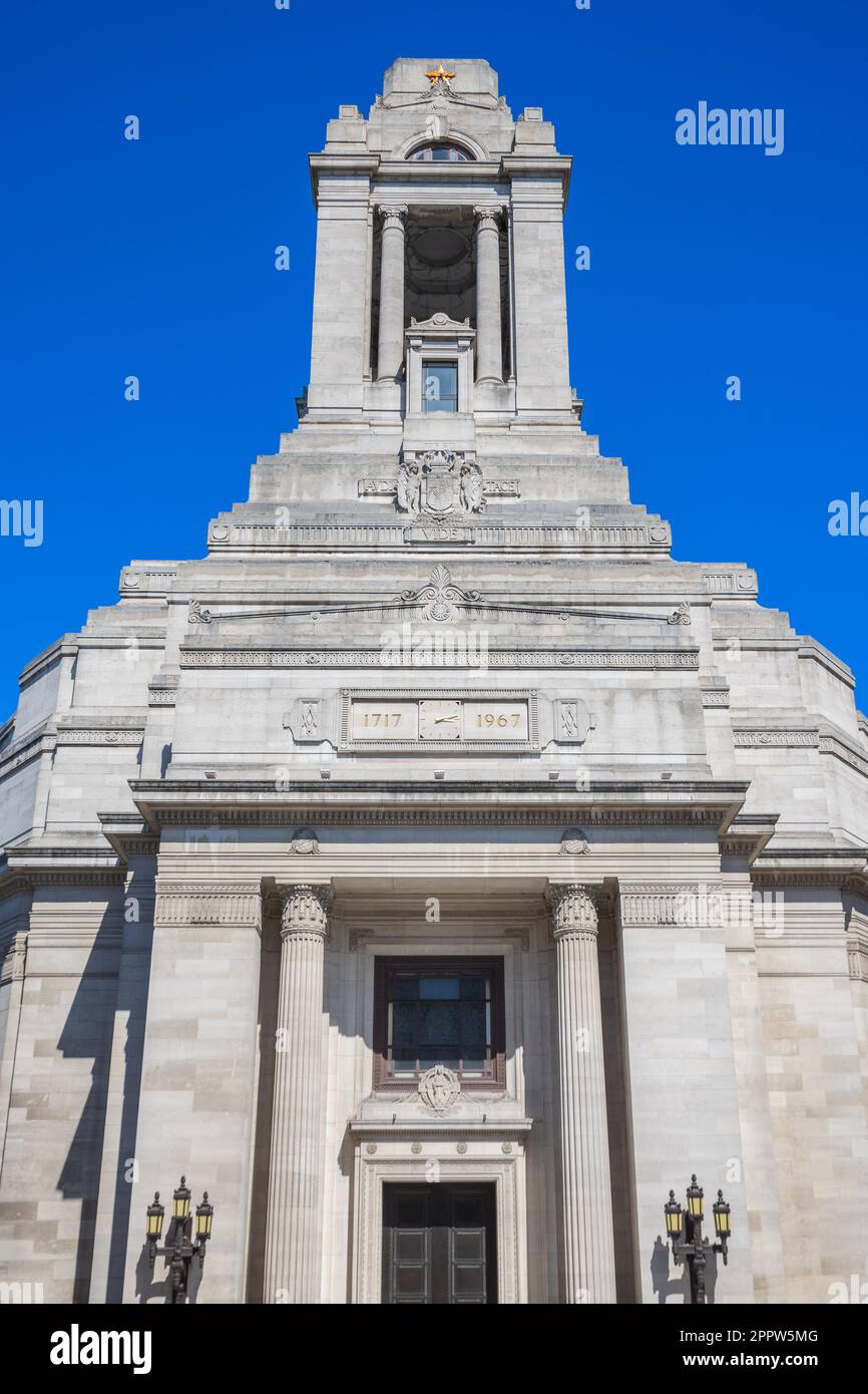 Façade du Freemasons Hall, présentant un style architectural Art déco classique Banque D'Images