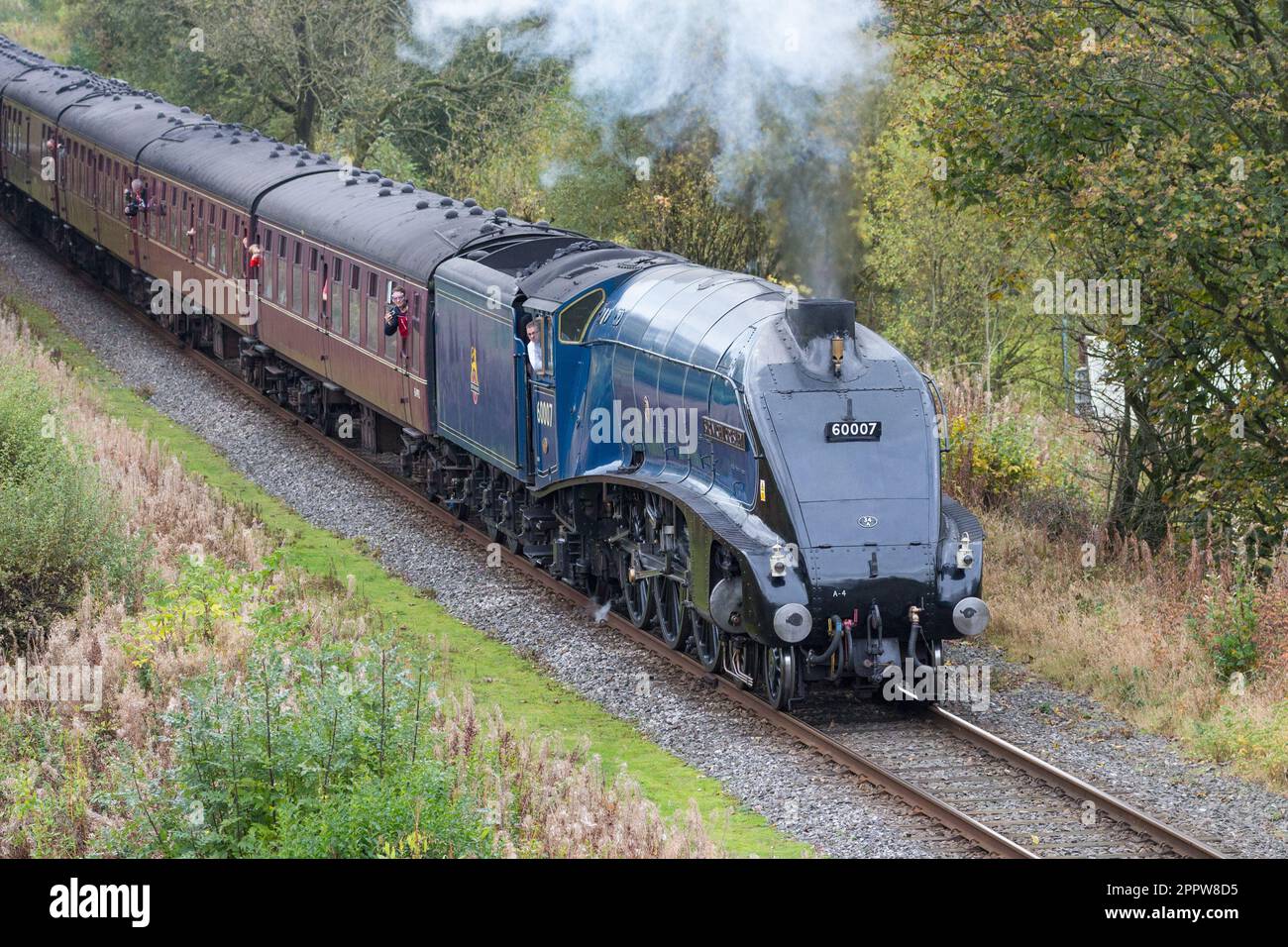 Un gala de train à vapeur sur le chemin de fer East Lancashire (ELR) Banque D'Images