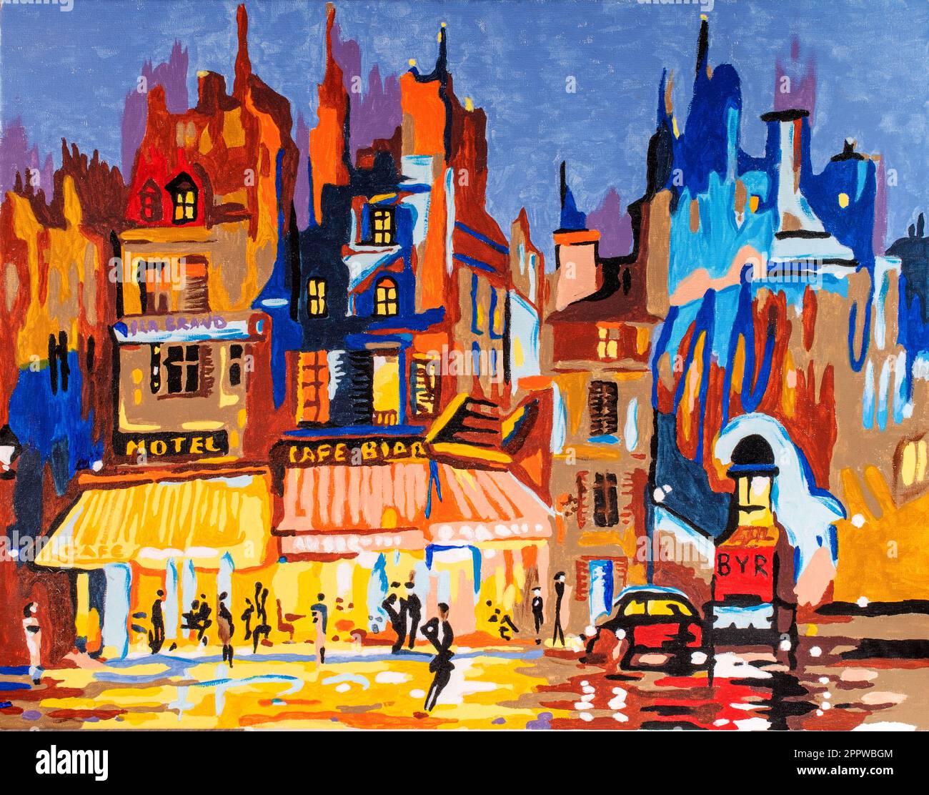 Dessin de la ville des rêves, macro. Banque D'Images