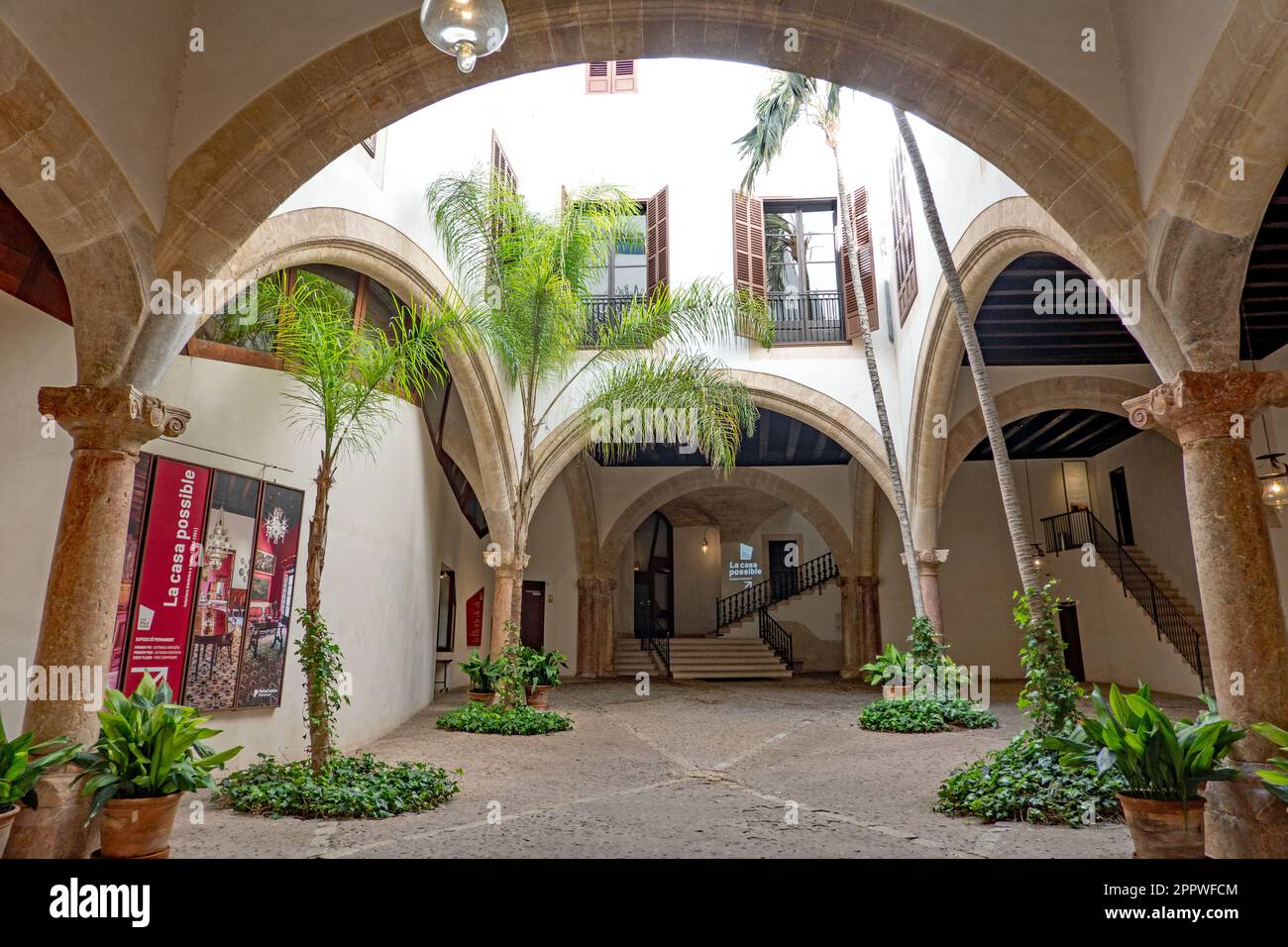 Palma de Majorque, Espagne -30 mars 2023. Centre culturel CAN Balaguer - CAN Balaguer est une grande maison noble du 14th siècle dans le CEN historique Banque D'Images