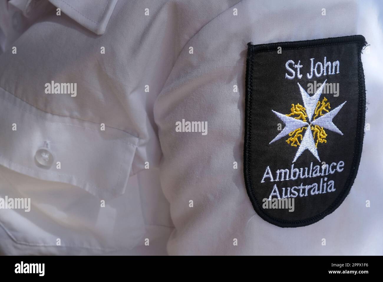 Écusson de l'Ambulance Saint-Jean Australie Banque D'Images