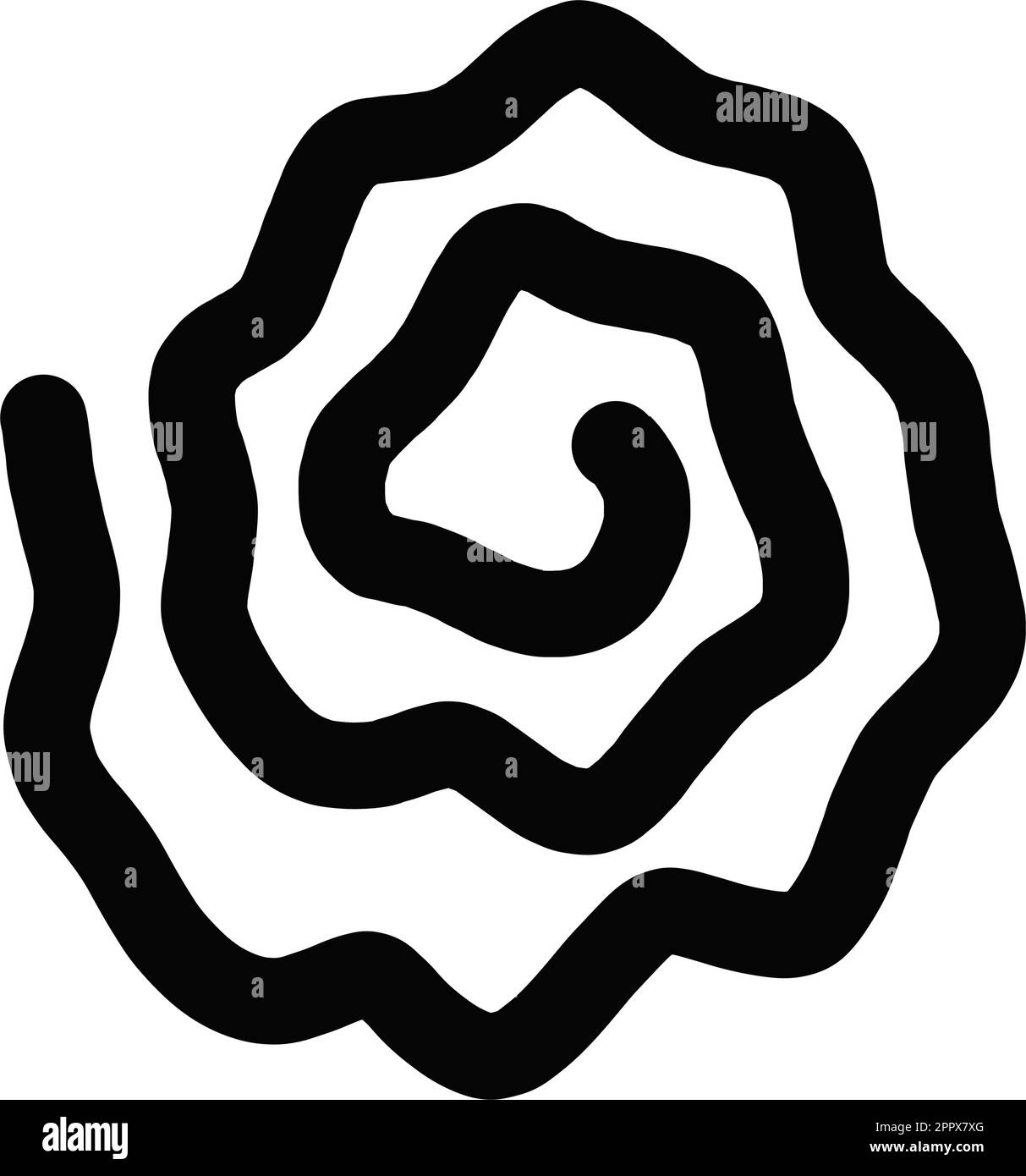 Abstrait tribal art forme vecteur moderne et contemporain Spiral design élément d'art pour poster, art mural et imprimer des collections dans une illustration glyphe Illustration de Vecteur