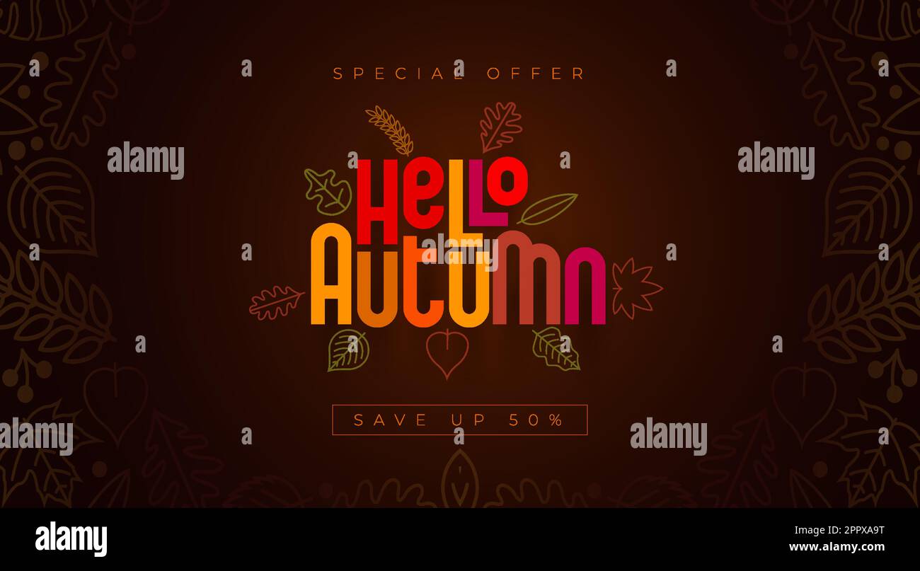 Vente d'automne concept de conception typographique. Illustration de Vecteur