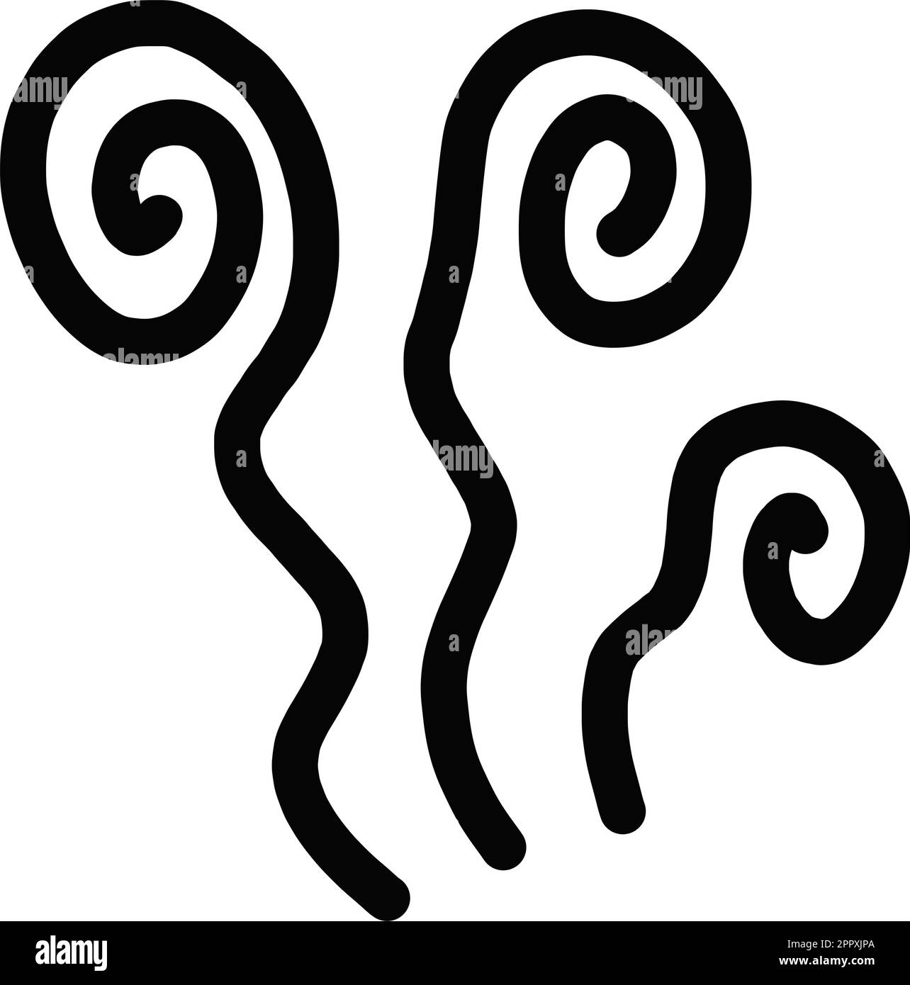 Abstrait tribal art forme vecteur moderne et contemporain Spiral design élément d'art pour poster, art mural et imprimer des collections dans une illustration glyphe Illustration de Vecteur
