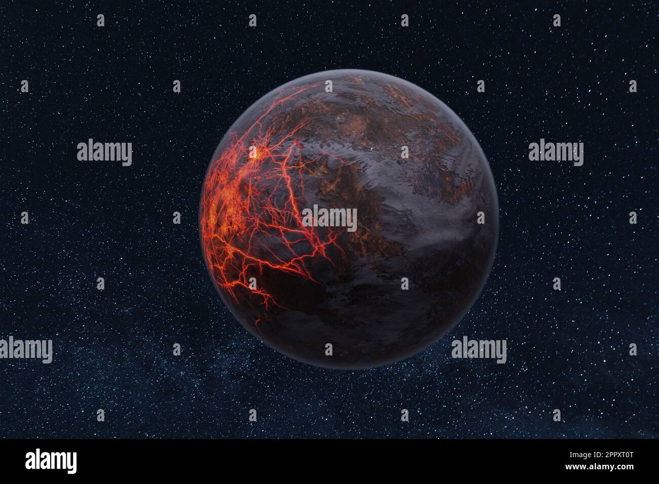 Mourir Terre-planète réchauffement de la planète - rendu 3D - détails de haute qualité Banque D'Images