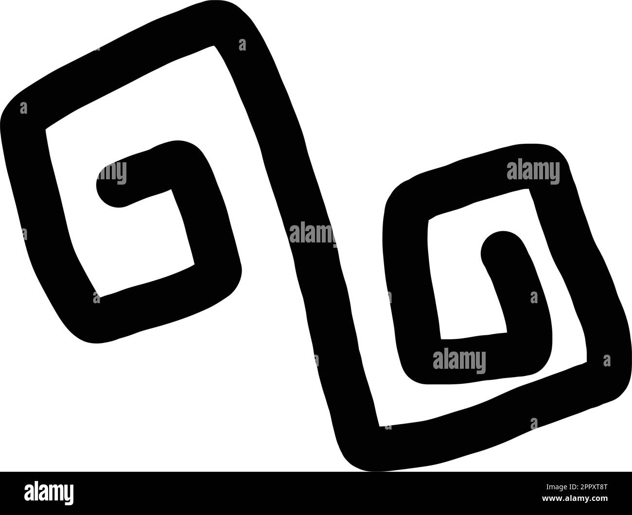 Abstrait tribal art forme vecteur moderne et contemporain Spiral design élément d'art pour poster, art mural et imprimer des collections dans une illustration glyphe Illustration de Vecteur