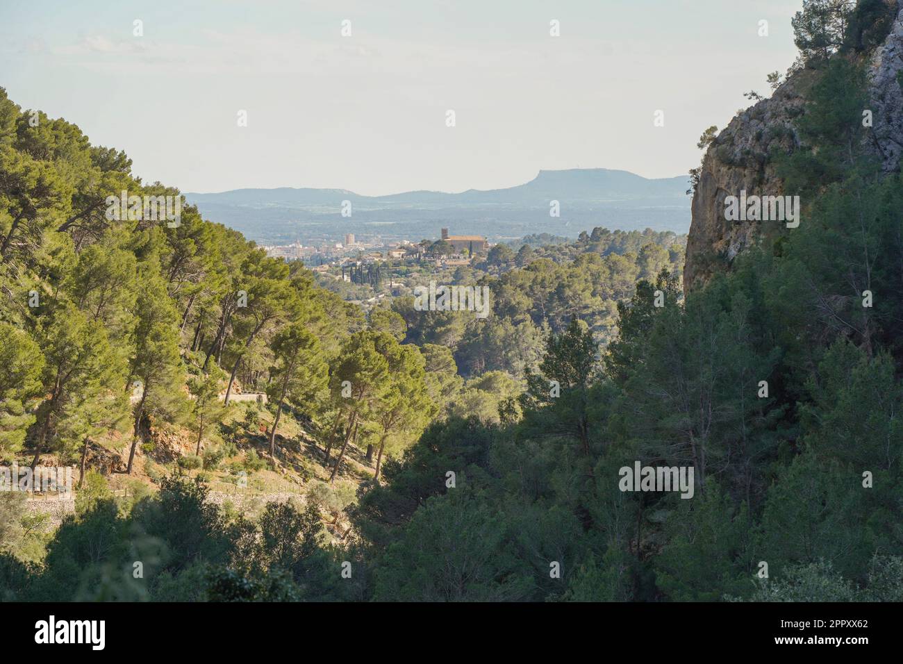 Tramuntana Mallorca. Vue sur les montagnes de Tramuntana, Sierra de Tramontana à Majorque, Espagne. Banque D'Images