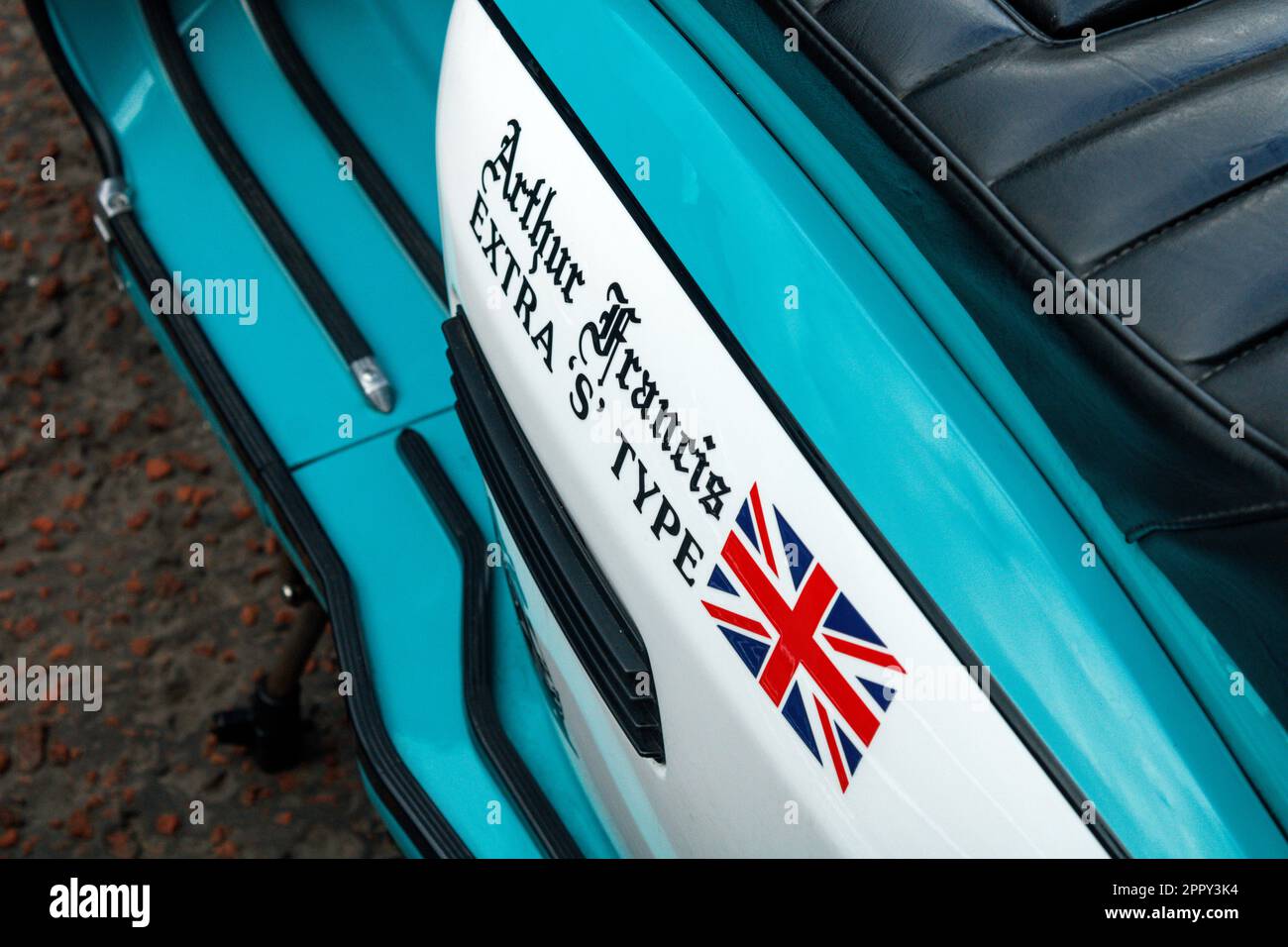 Le scooter de type 'S' d'Arthur Francis Extra au rallye de scooter de la vallée de Ribble 2022. Banque D'Images