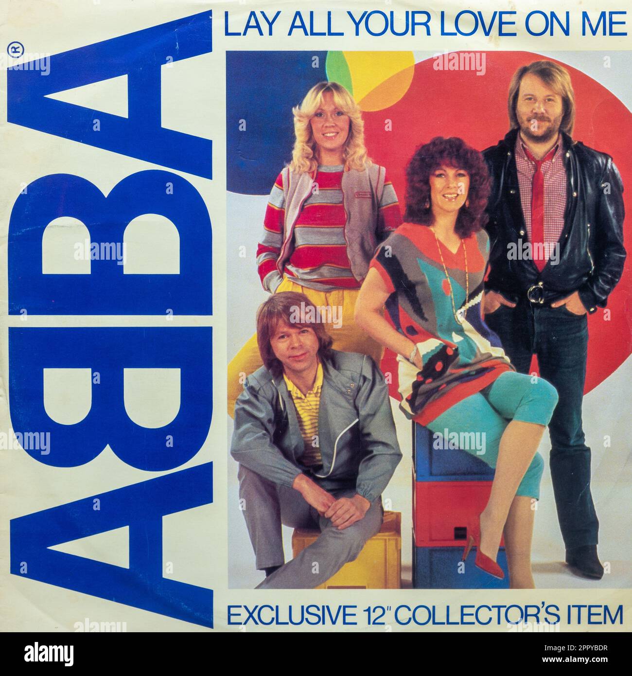 Déposez tout votre amour sur moi couverture de disque en vinyle par Abba, groupe pop suédois Banque D'Images